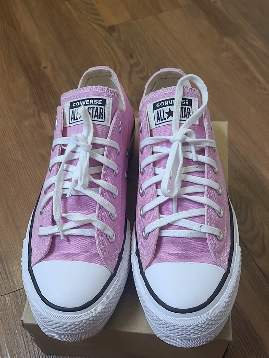 Converse Shoes - Converse Pink & White Low Top Sneakers